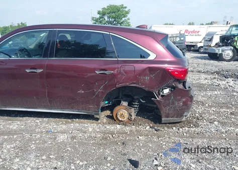 2017 Acura Mdx Technology Package z USA, uszkodzony, nr VIN 5FRYD4H59HB021178